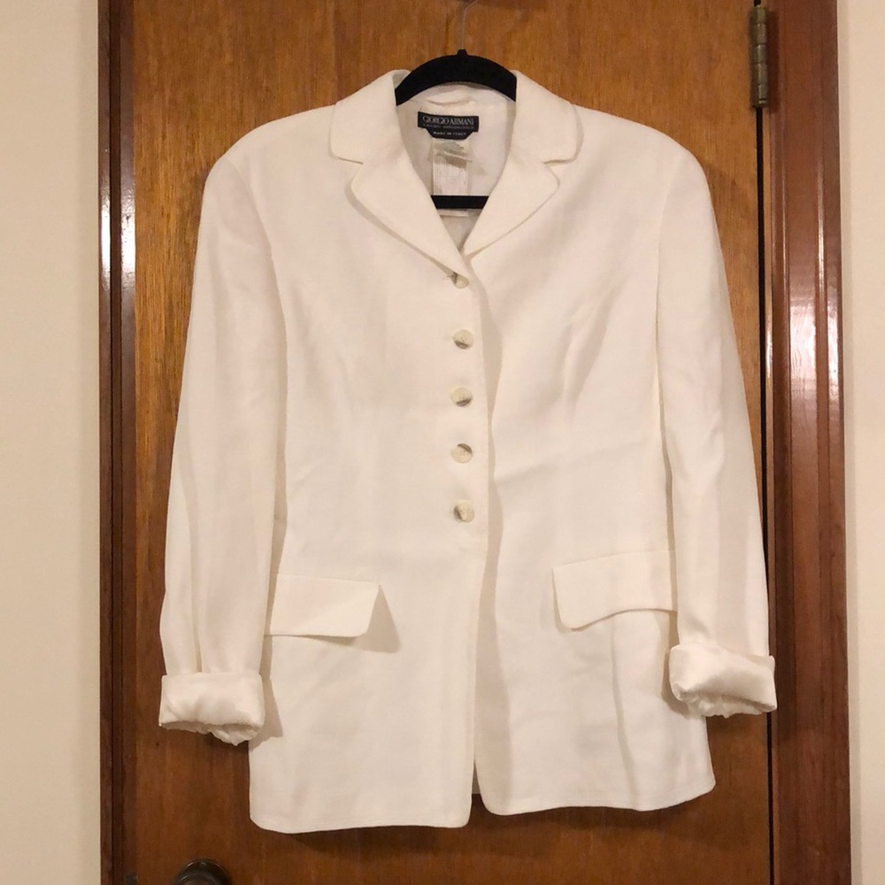 White Giorgio Armani blazer